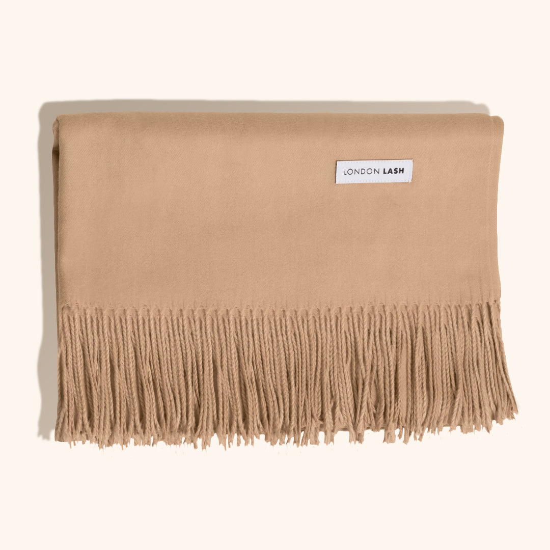 Oversize'owy wełniany szalik