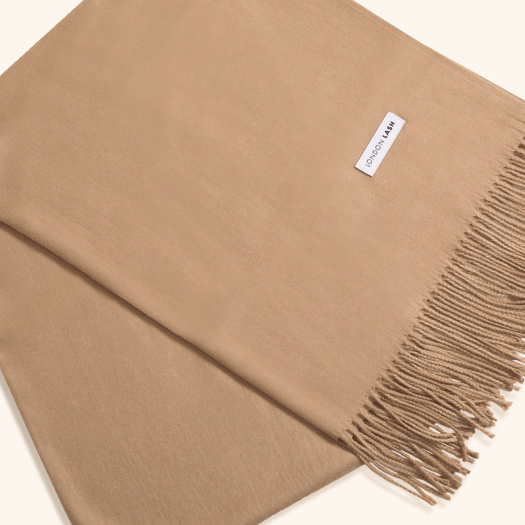 Oversize'owy wełniany szalik