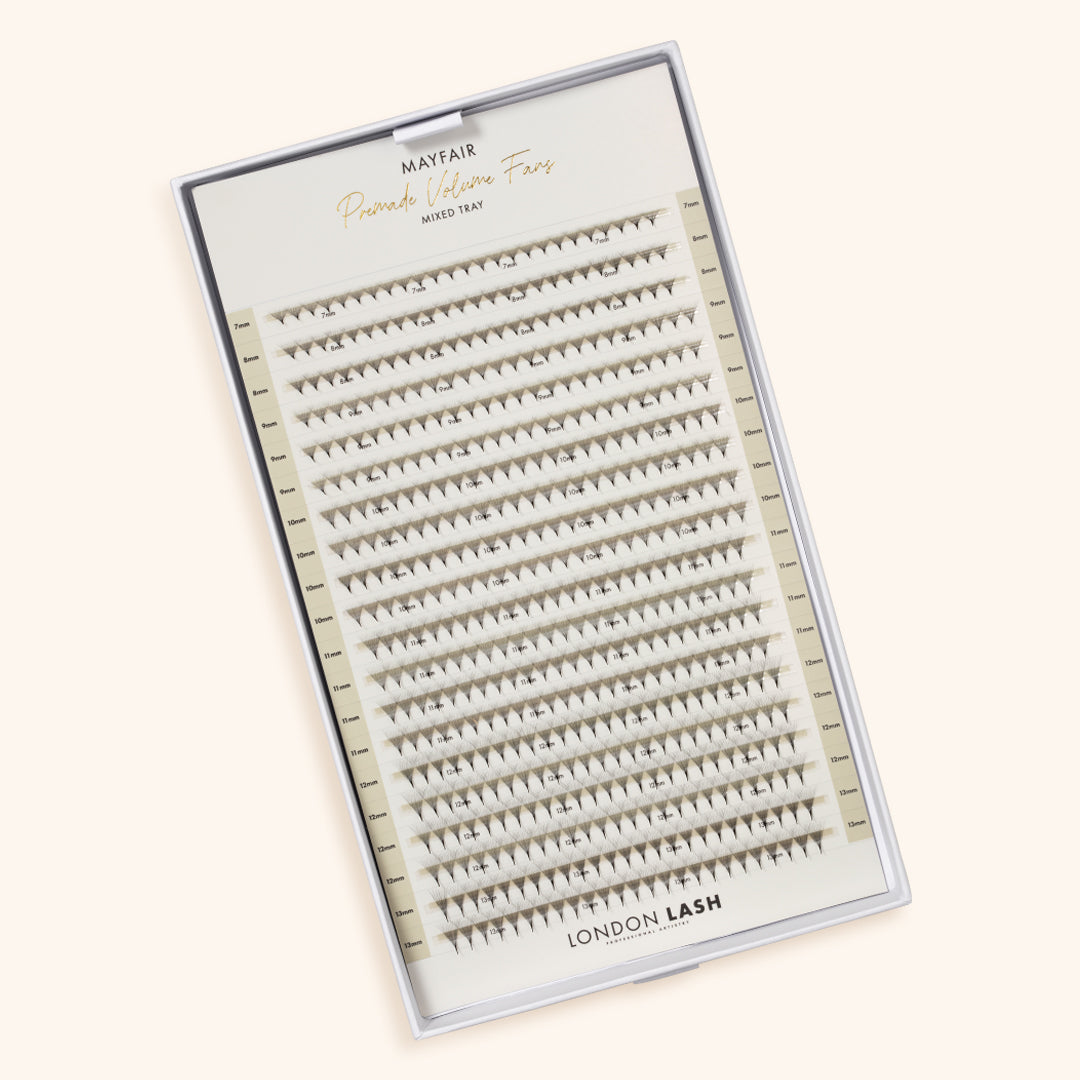 Wąskie Premade/Promade Fans 14D 0,03 500 - różne długości
