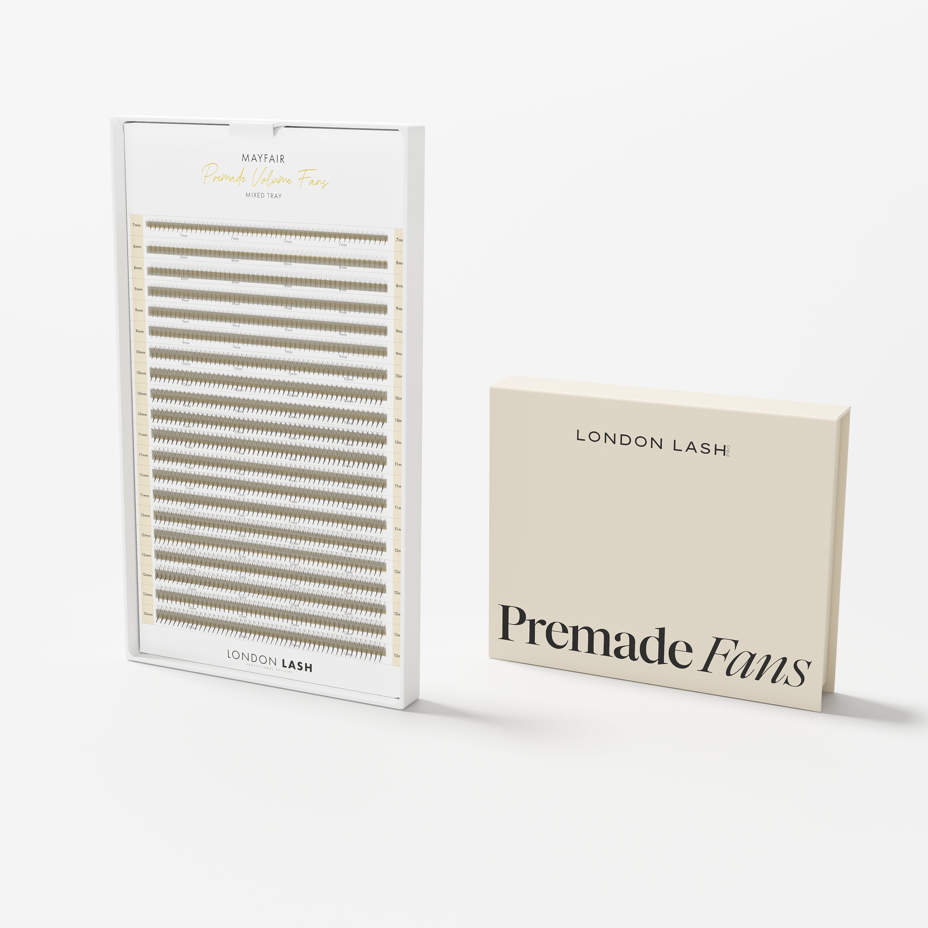 Wąskie Premade/Promade Fans 16D 0,03 500 - różne długości